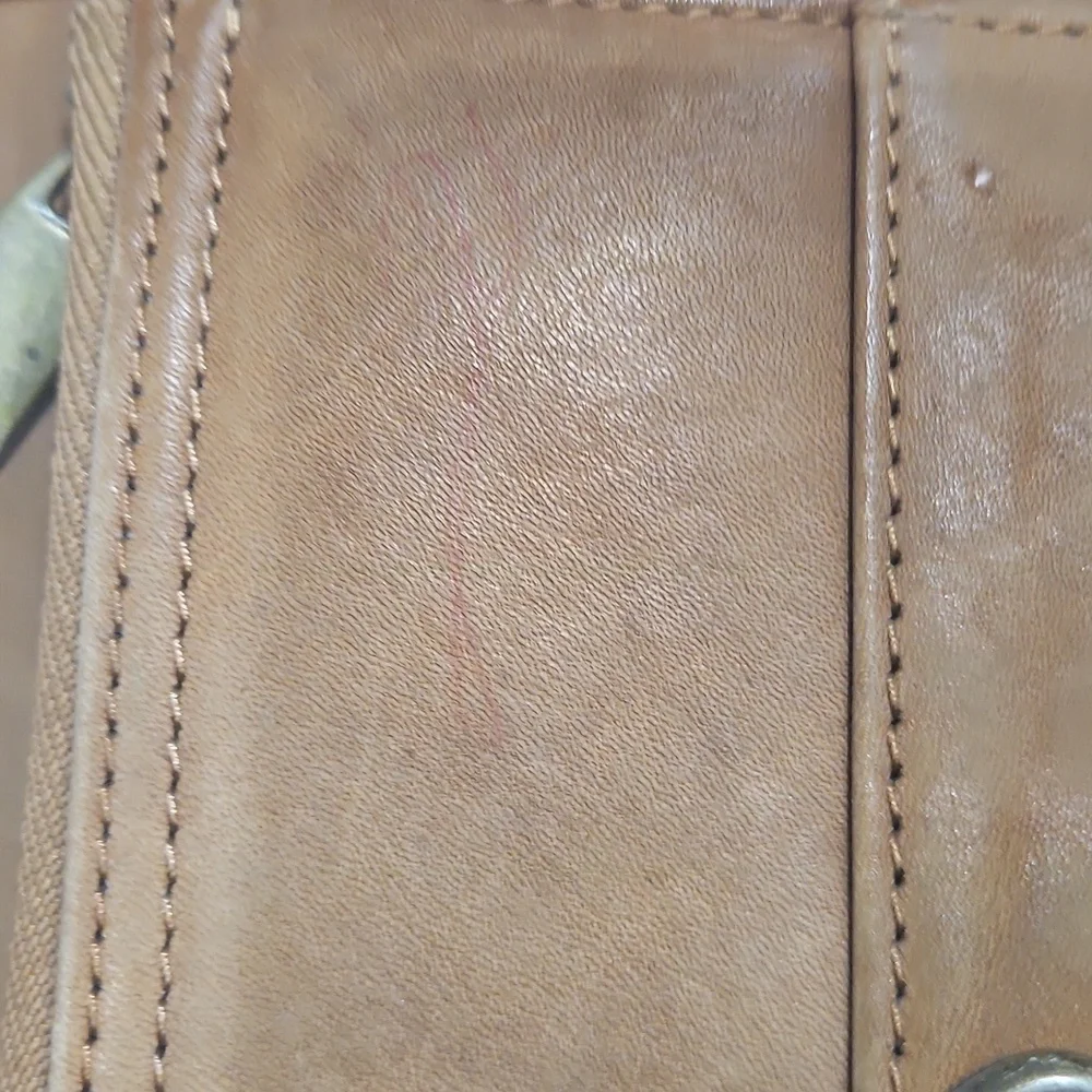 VINT. LIGHT BROWN LEATHER WILSON PELLE STUDIO BRIEFCASE
